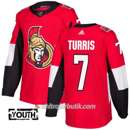 Barn Ishockey Ottawa Senators Tröja Kyle Turris 7 Adidas 2017-2018 Röd Authentic